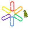 100/400Pcs Plastic Parrot Parakeet Bird Non-toxic C-clips Hooks Chain Chew Toys