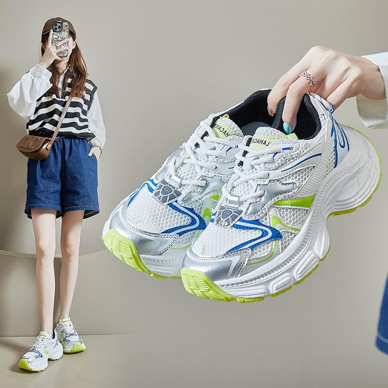 New Spring Women's Sneakers Luxury Designer Fashion Casual Sneakers White Breathable Tennis Shoes Low Top Vulcanized Shoes