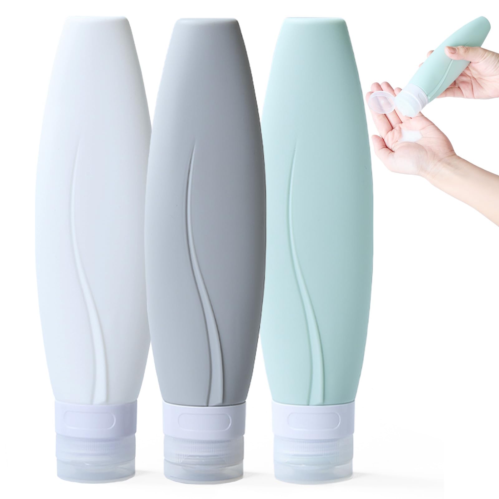 

Yoshitsuyama 2025 Shampoo Refill Available in 3 Colors and Quantity and Bottle, Flip-Top Travel, 150ml, (White, Green, Gray)