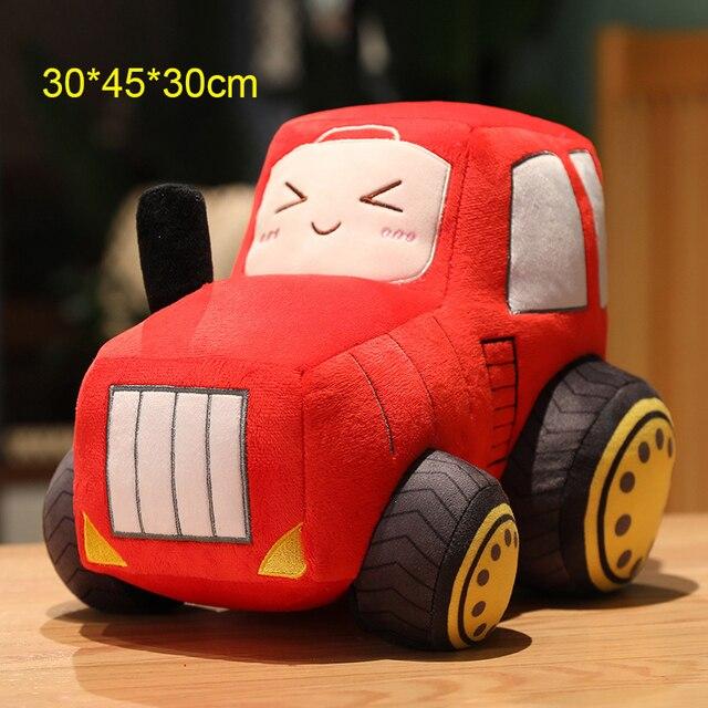 Kawaii Traktor Peluche Spielzeug Schöne Simulation Auto Plüsch Puppen Gefüllte Weiche Cartoon Traktor Kissen Jungen Kreative Geburtstag Geschenk