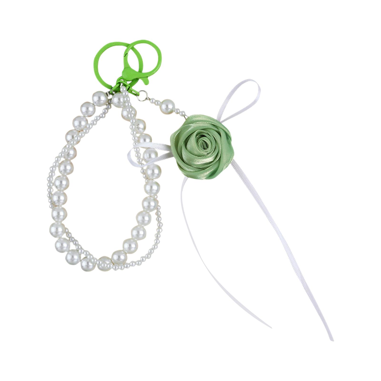 

Элегантный брелок с бантами из лент и розой, украшение для телефона, сумка, брелок, подвеска, поделка для модного аксессуара