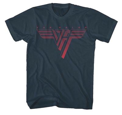 Oficiální tričko Van Halen Klasické logo Modré Pánské Unisex Vintage Rock Metalové Tričko