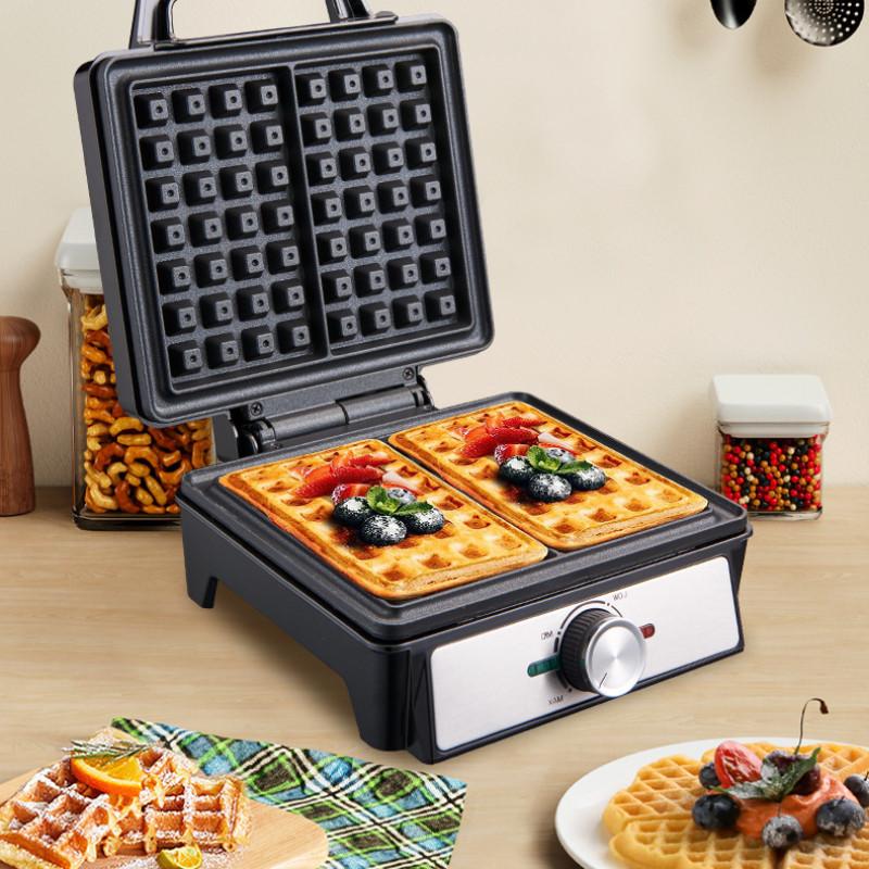 1600W Macchina per Waffle ad Alta Potenza Riscaldamento Bifacciale Tostapane Domestico Semi-Automatico Macchina per la Colazione