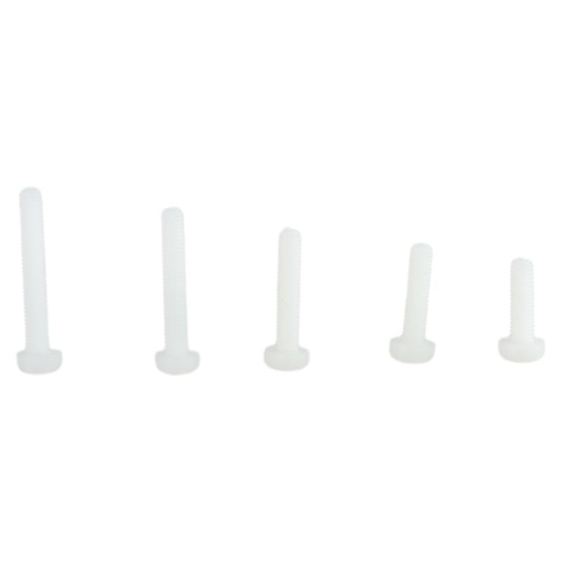 160Pcs Metric 8 Sizes Assortment Stand-off Nylon Screws Bolt & White