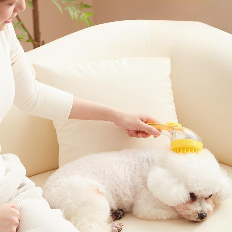 Haustier-Badebürste für Hund Katze Weicher Silikon-Massager Dusch-Badebürste Reinigungs-Werkzeug Hundereinigung Pflegezubehör