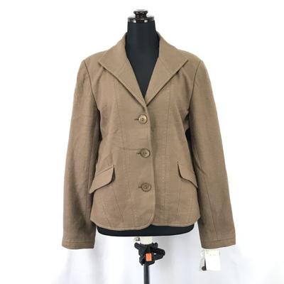 ANTHURIUM New with Tag 100% Wool Short Coat Outerwear Autumn Winter Women’s Size L Brown(USED)