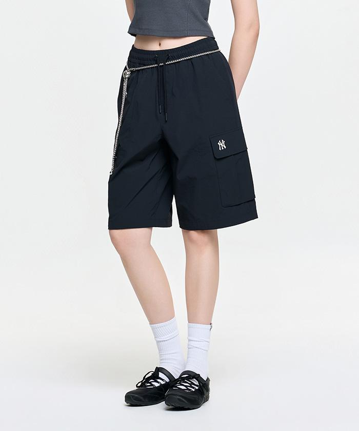 Emelbi Gorpcore Cotton Touch Volume Cargo Bermuda Shorts Ny (Black)