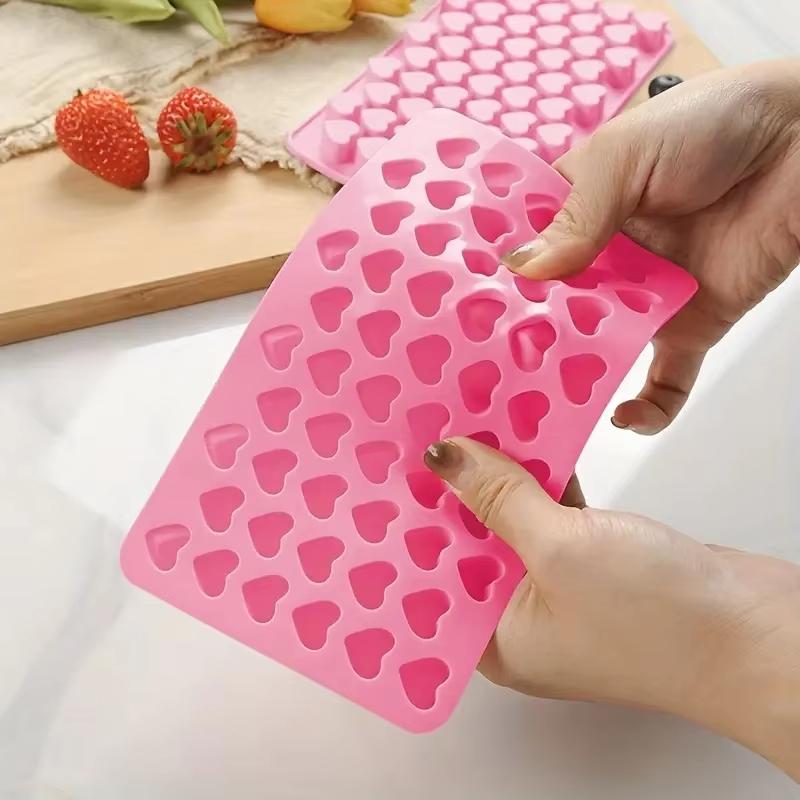 Mini Heart Shape Food-grade Silicone Molds Cute Silicone 55 Grids Heart for Party Wedding Jelly Baking Decorating Tools