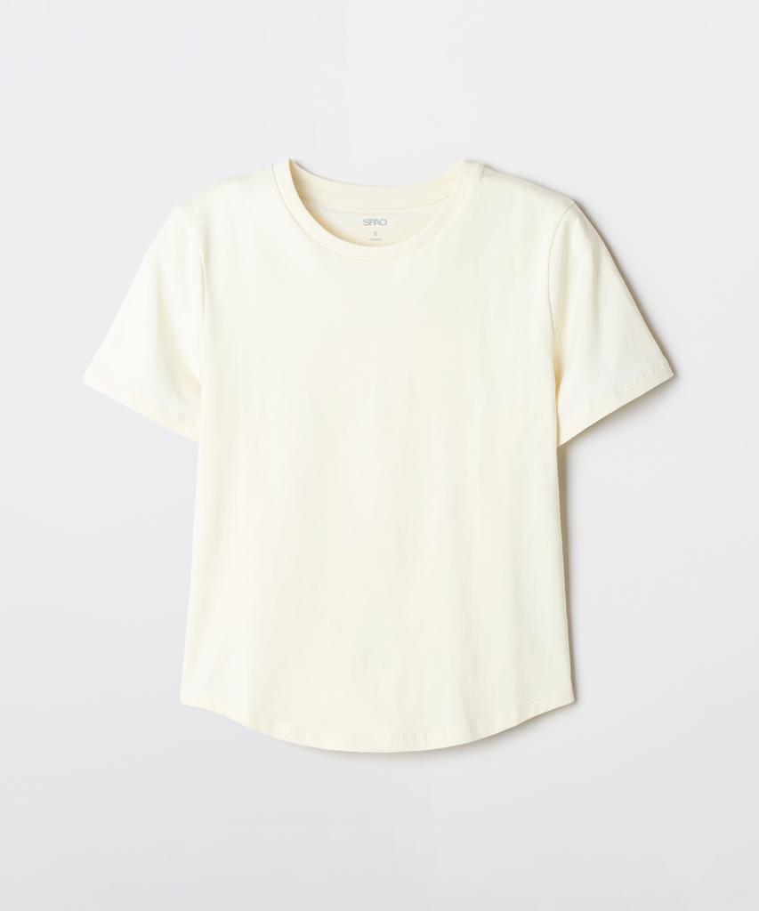 Seupao [Cotton Spandex] Semi-Crop Slim Short Sleeve Tee_Sprwg25G01