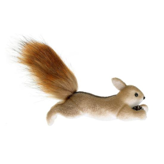 Foam Squirrel Ornament 3D Artificial Squirrel Figurine with Pine Cones Berries Cute