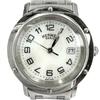 Used Watch Ladies Clipper Arabic Date SS Battery Operated White Dial HERMES CL6.410 Quartz Stainless Steel Shell Silver [Used Item]