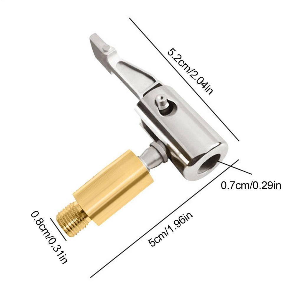 

1 Pcs Portable Inflatable Pump for Car Tire Air Chuck Compressor Tire Inflator Tire Chuck with Barb Connector for Hose Repair