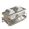 Stainless Steel Kitchen Sponge Holder - Sink Organizer for Sponges, Brushes, Soap Dispenser & Cleaning Tools