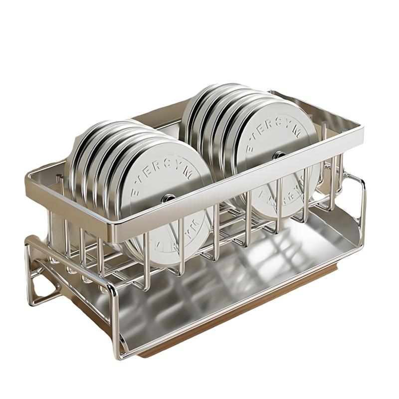 Stainless Steel Kitchen Sponge Holder - Sink Organizer for Sponges, Brushes, Soap Dispenser & Cleaning Tools