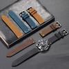 Calfskin Genuine Leather Watchbands Quick Release Watch Band 18mm 20mm 21mm 22mm 24mm Handmade Stitching Smartwatch Strap
