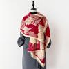 Girl style Mori contrasting colors double-sided imitation cashmere scarf winter high-end warm shawl