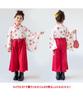 Set for Madder 1064100607RE100 Baby/Kids Hakama-Style Girls, 2-Piece Set, Red, 100cm,