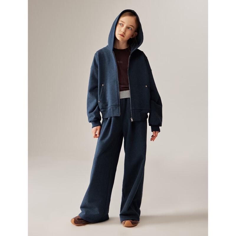 ELLE KIDS Девочки Классические Ретро Синие Плиссированные Спортивные Штаны 130