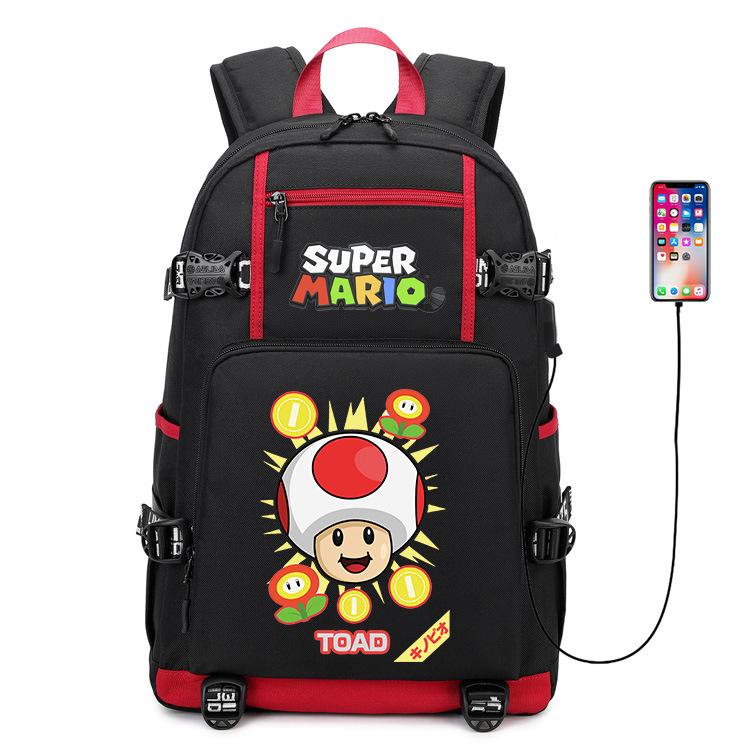 Rucsac Imprimat Super Mario Bros Ghiozdan Școlar pentru Copii Capacitate Mare Impermeabil Geantă de Călătorie pentru Computer
