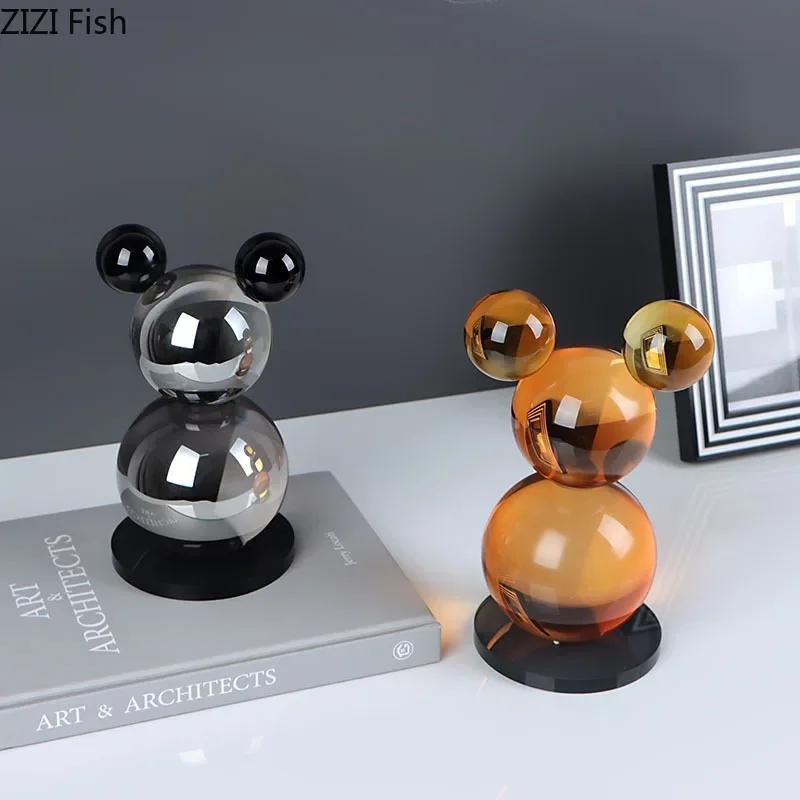 Creative Spherical Geometry Ornaments Crystal Ball Stacking Crafts Desk Decoration Abstract Artwork Statue Room Aesthetic Decor