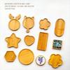 Oval Wooden Tray Heat Resistant Wooden Storage Tray Eco-Friendly Coffee Cup Mat Coaster  Restaurant