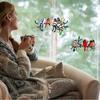 Cardinal Birds Stained Window Panel Hangings Birds Hanging On A Wire On Branch Room Decoration Accessories For Mother’s Day Gift