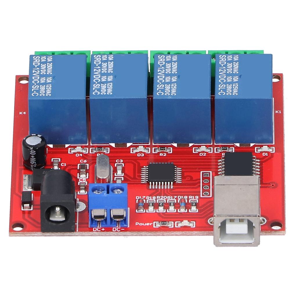 Module Relais 4 Canaux DriveFree PC Contrôleur d'Interrupteur Intelligent Carte PCB DC 12V