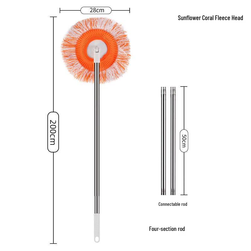 Retractable Sunflower Mop: Multifunctional Rotating Duster for Walls and Ceilings