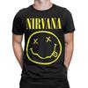 Nirvana Musique Rock T-shirt Homme Coton Pur T-shirt Drôle Col Rond T-shirt Manches Courtes Vêtements 4XL 5XL 6XL