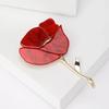 New Classic Acrylic Rose Brooches for Women Unisex Plant Flower Pins Casual Party Jewelry Accessories Gifts Friends Decoration