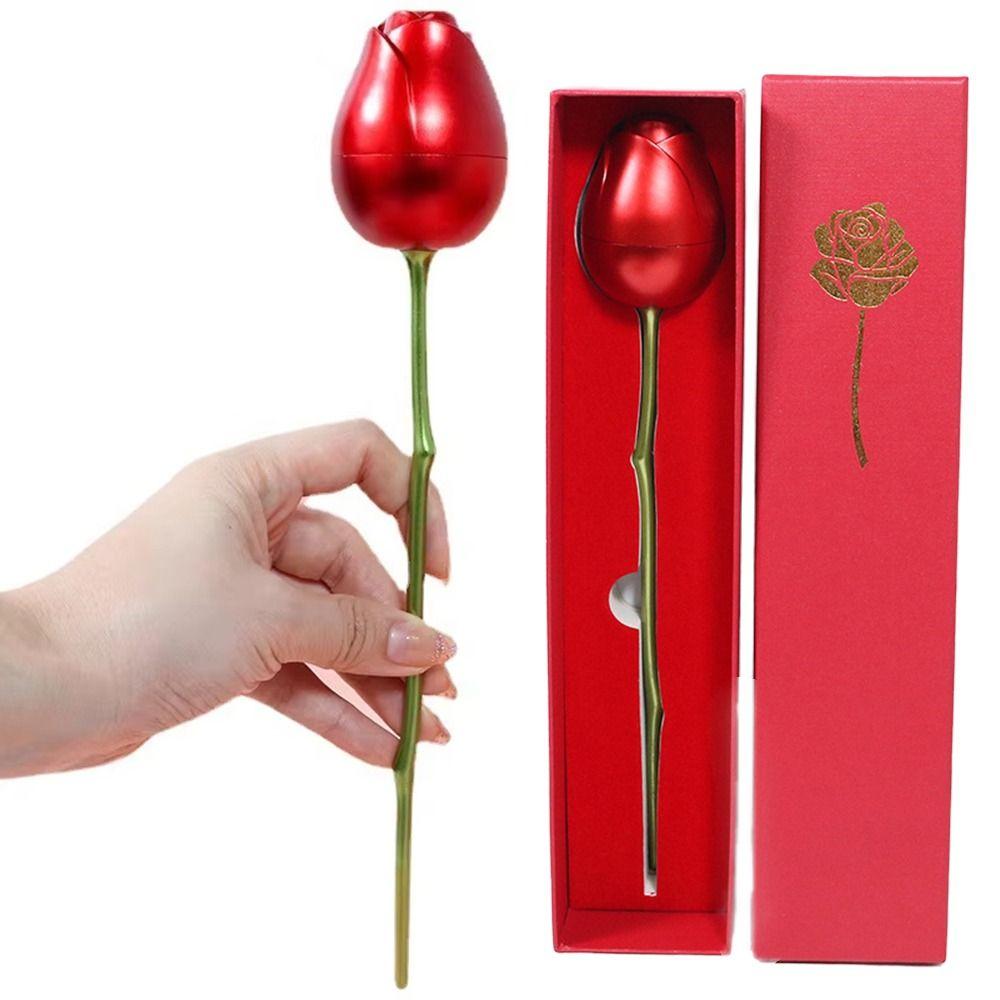 Portable Jewelry Storage Box Flower Shaped Jewelry Display Case Valentine's Day Gifts