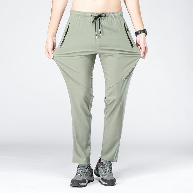 Summer Men's High Stretch Outdoor Sport Hiking Pants Men Zipper Pockets Trousers Men Thin Quick Dry Men's Pants Trekking Fishing