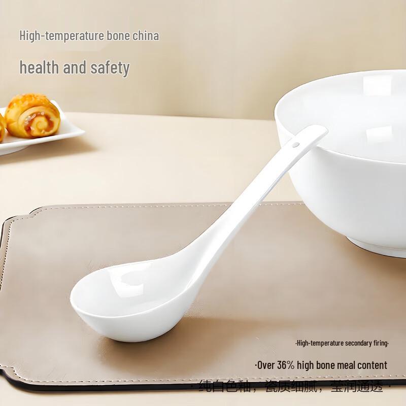 Sky Top Pure White Ceramic & Bone China Spoons