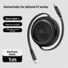 Apple Iphone 15 Lightning Typec Charging Cable With 100w Power And Retractable Design For Travel And Office