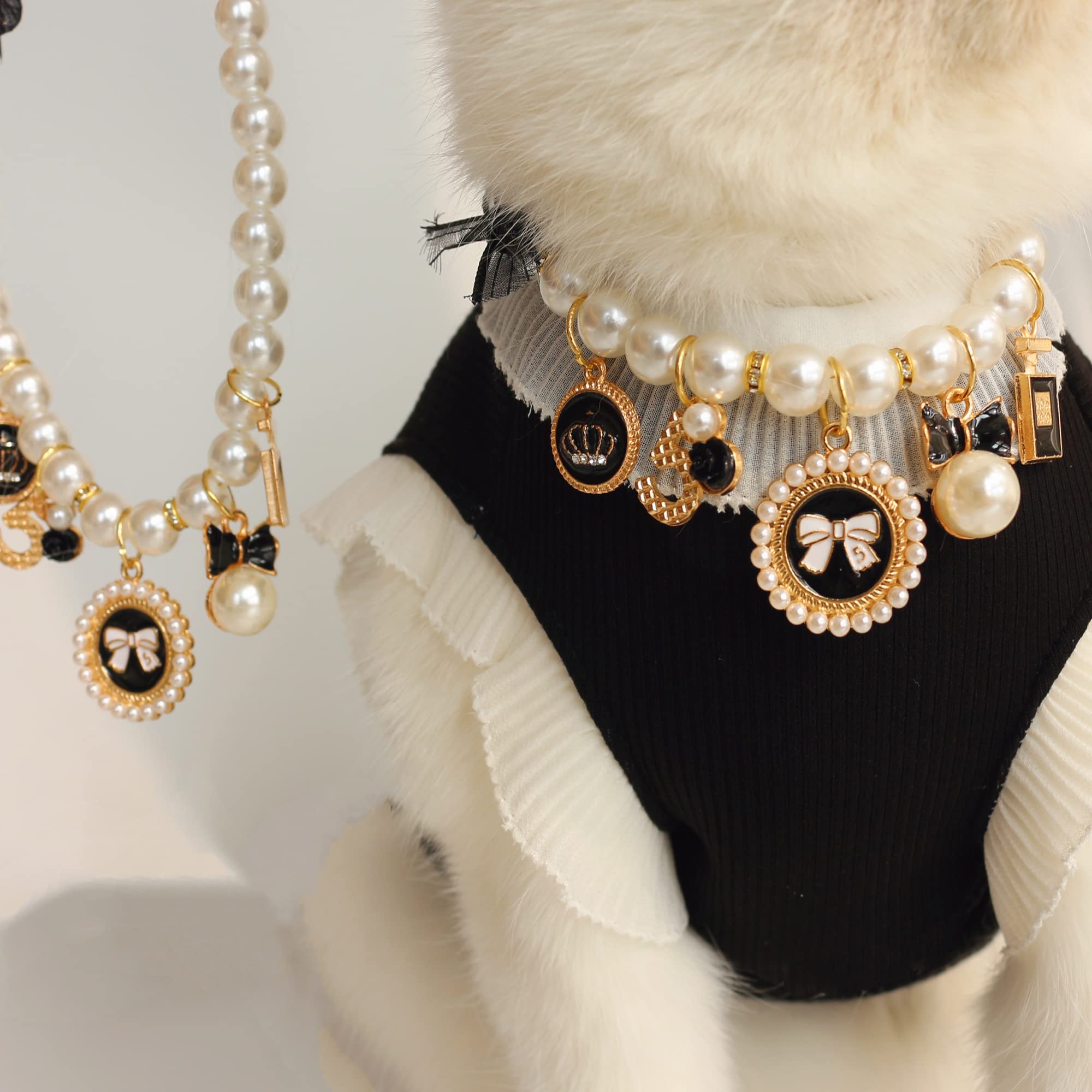 

Cat Cat Pearl Pet Cat For Small Dogs [LIT ROSE] Collar, Necklace, Shape, Cute, Stylish, Collar, Collar, Adjustable, Cats,
