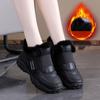 Winter Women's Thick Soled Non Slip and Plush Casual Shoes Warm Plush and Durable Women's Ankle Boots Retro Outdoor Sneakers