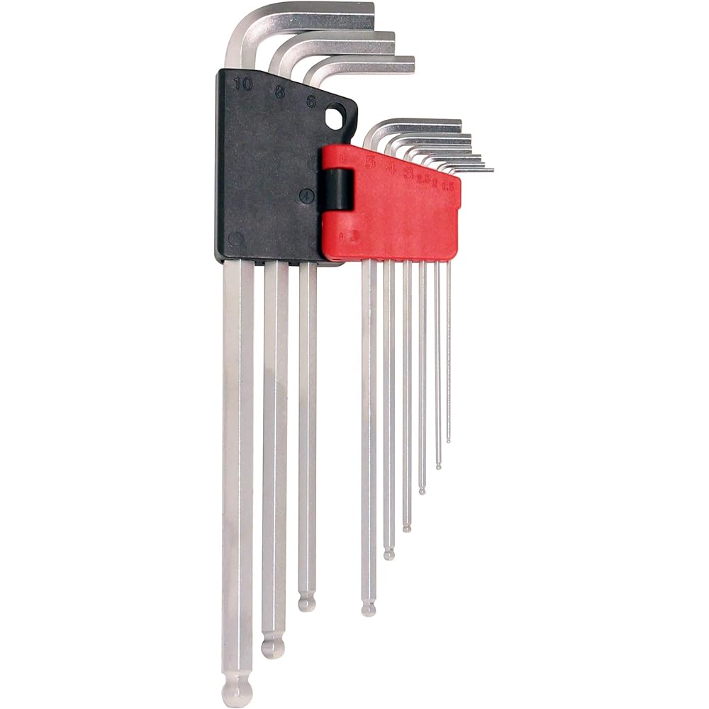 Tone Long Ball Point L-Shaped Wrench Set BPLT90 9-Piece Tool Kit