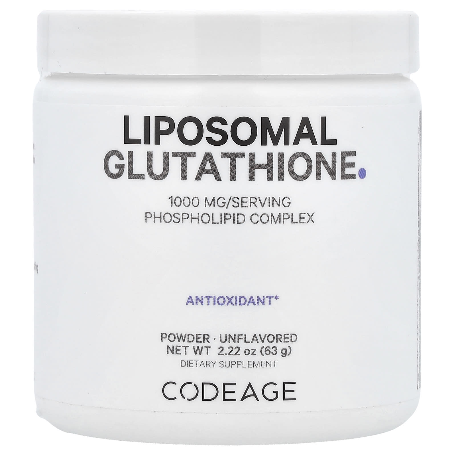 

Liposomal Glutathione Powder, Unflavored, 63G(2.22Oz)