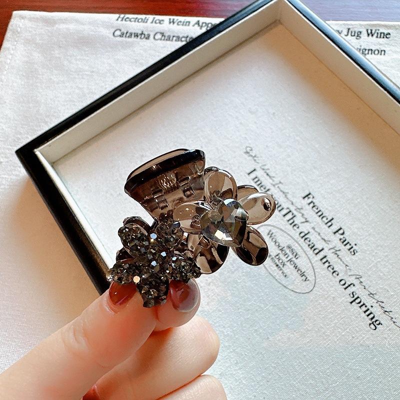 

Французская элегантность: Коричневый мини-зажим-краб, мини-заколка для волос «Принцесса-пучок», зажим-краб для прически «полупучок»