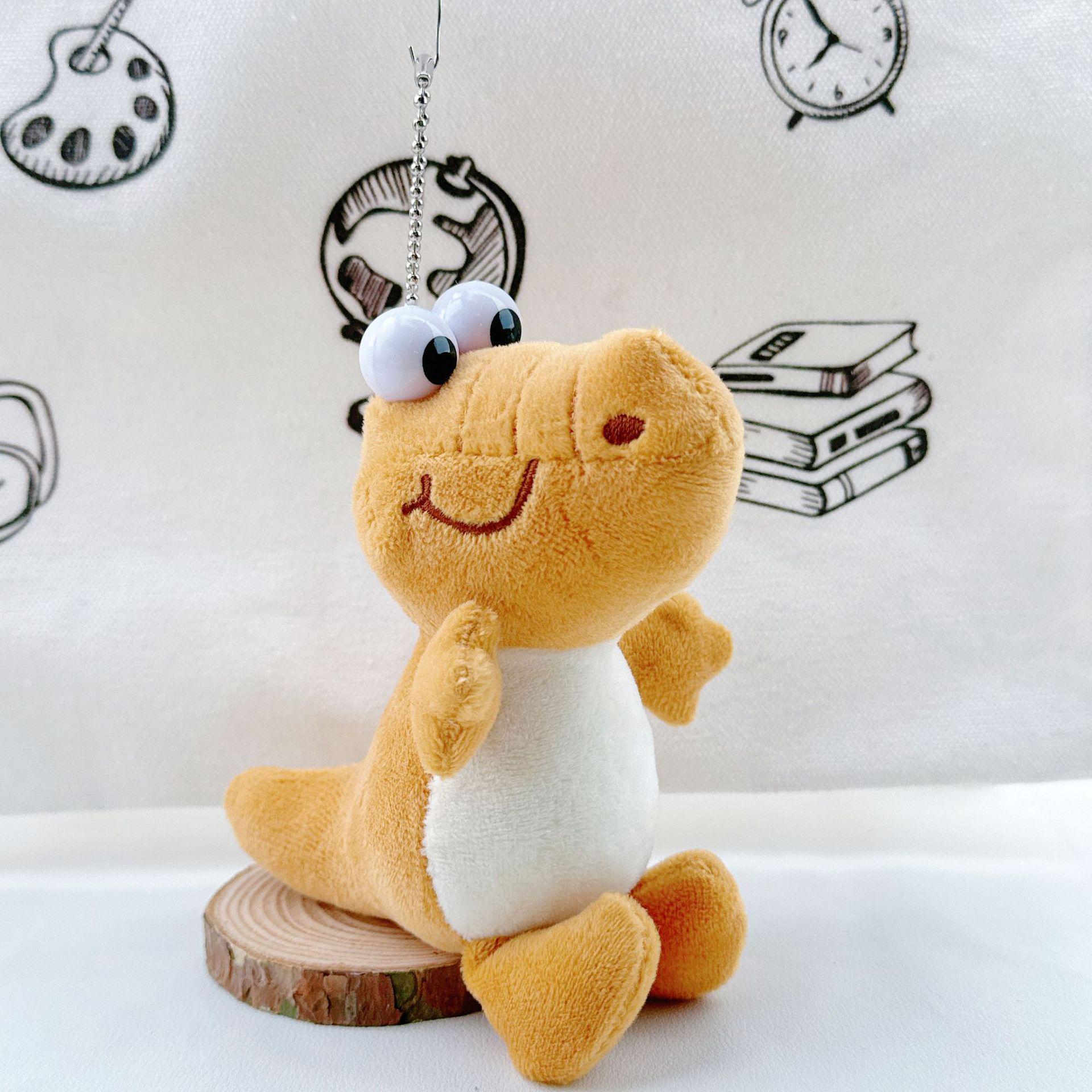 

Причудливый плюшевый крокодил с выпученными глазами - Маленькая кукла-подвеска и брелок для сумки Height 13 cm