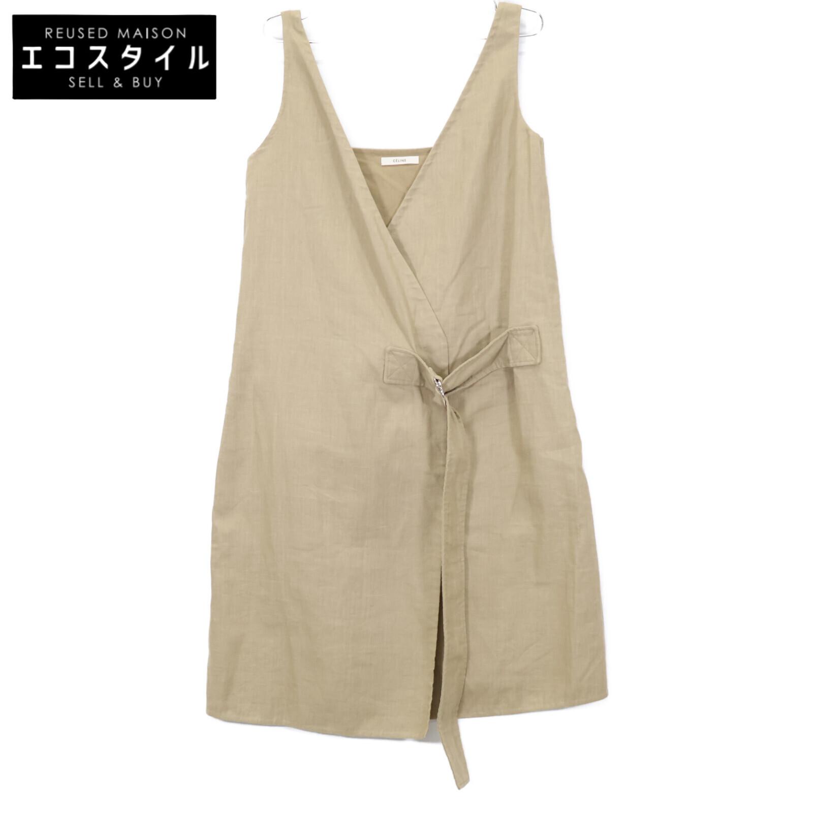 

CELINE 2 6O05/5124 Бежевый Лен Хлопок Без рукавов Куртка-халат с поясом Куртка 38 бежевыйБ/у