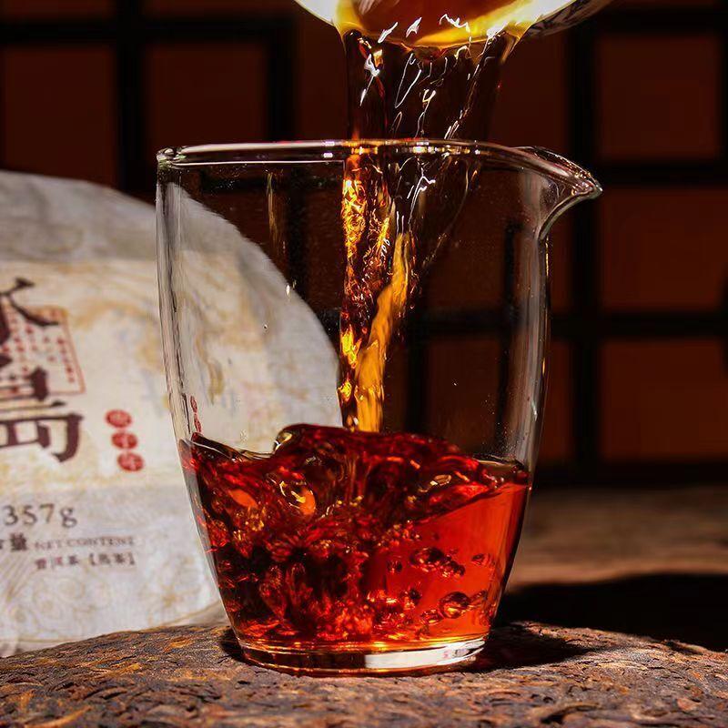 357g Iceland Ripe Puerh Tea Cake Yunnan Bingdao Old Pu-erh Cooked Tea Pu'er Tea