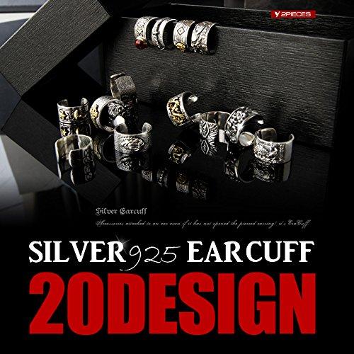 pi0418-19 [Brand Name: 2PIECES] Silver Accessory Ear Cuff Men's Sterling Silver 925 Sold Individually (19. Cherry Blossom Blizzard)