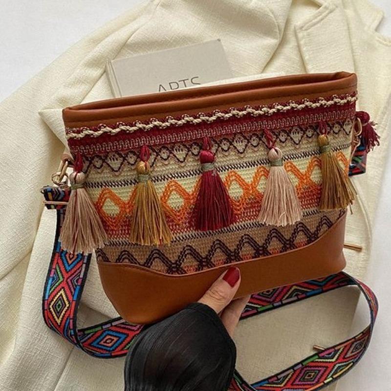 Fashionable Simple and Ethnic Style Women's Single-shoulder Bag Fashionable and Trendy Su Crossbody Bag
