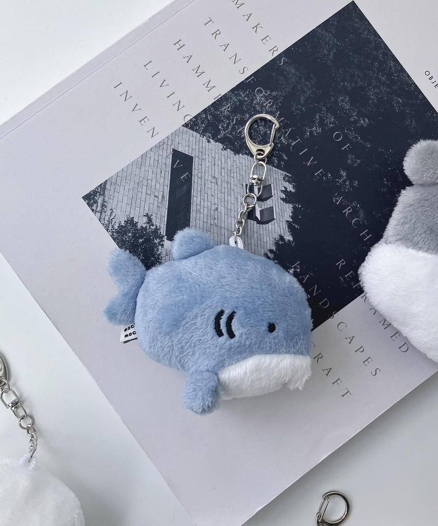AS KNOW AS plus AS ZY8556 Squishy Animal Cute Fluffy Plush Blue (ASKNOW PLUS) Keychain, Shark, Animal, Gift, Toy,