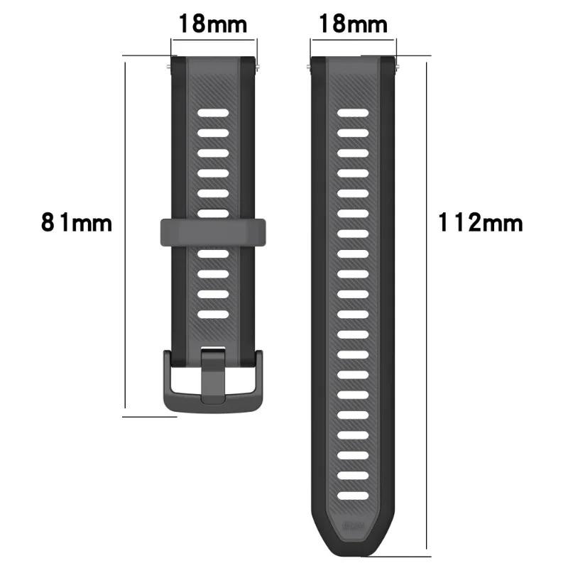 18mm Two-color Silicone Strap for Huawei Watch GT5 41mm GT5Pro 42mm Bracelet Comfortable Band for Huawei Watch GT4 41mm Correa