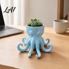 Garden Decoration Planter 3D Printed Octopus Vase Shaped Flowerpot Creative Pot Porch Flowerpot Funny Animal Statue for Indoor Outdoor Plants