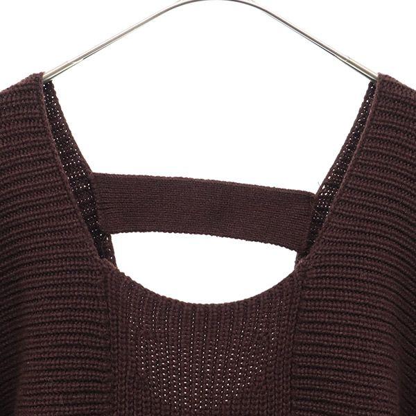 SNIDEL Long Sleeve Knit One Piece F Brown Women Used