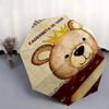 1pc Royal Teddy Bear Health Record Umbrella with Plastic Handle,Suitable for All Seasons UmbrellaPT579
