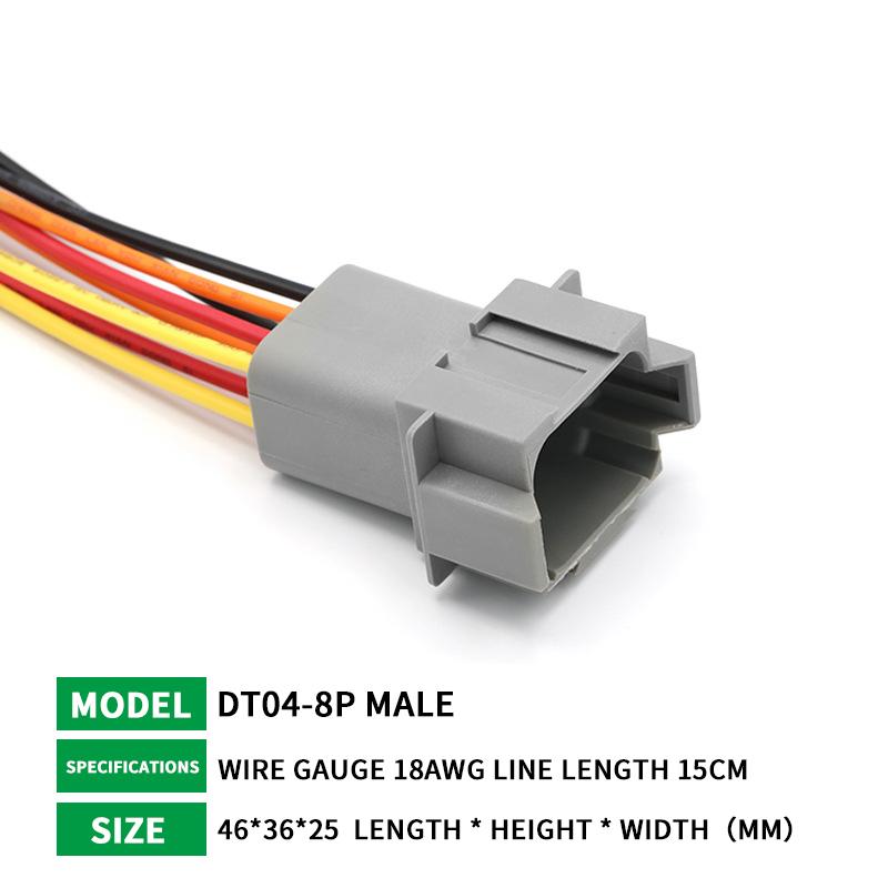 5/20/100 Sets Deutsch DT connector with 15cm Wiring harness DT06-2S/DT04-2P 2P 3P 4P 6P 8P 12P waterproof electrical connector